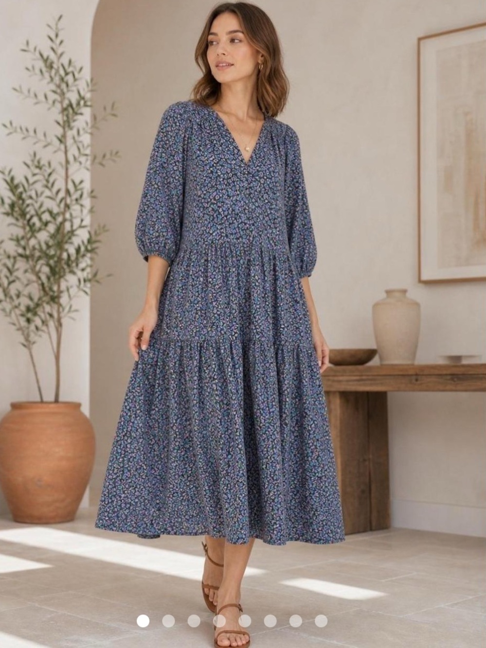 NWT Apiece Apart Mitte Floral Midi Dress